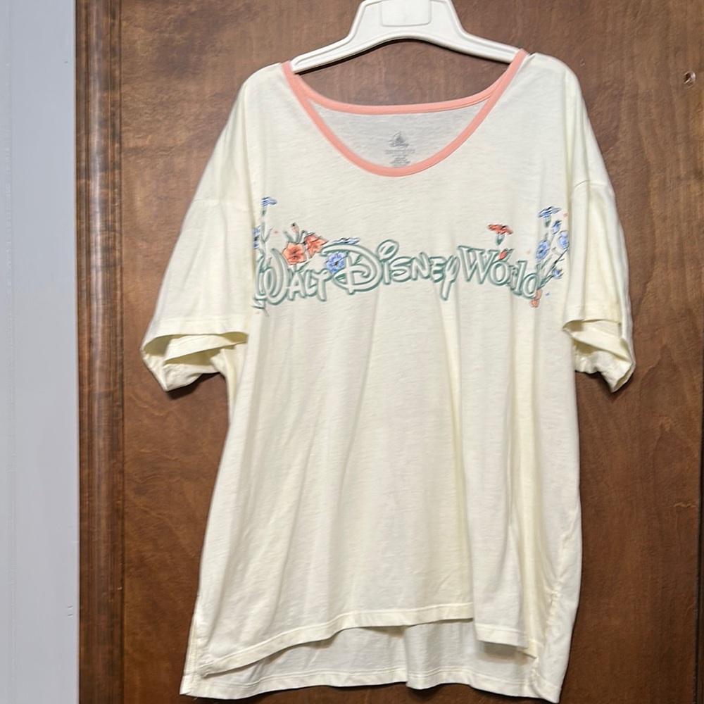 Disney Cream and Pink Graphic Tee